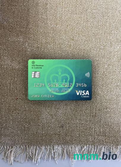 United Kingdom HM Revenue & Customs bank visa classic card wygląd fotograficzny skan PSD + zdjęcie